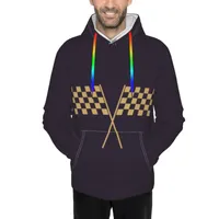 Heren Hoodies Sweatshirts Geruite Vlaggen Raceauto Vlag 3D Gedrukt Mode Hoodie Harajuku Streetwear Pullover Autumn Sweatshirt Unisex CA