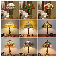 Table Lamps Turkish Stained Glass Tiffany Mediterranean Vintage Baroque Desk Lamp Bedroom Led Stand Light Home Decor Lighting