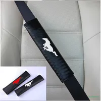 2pcs PU Fashion Car Safety Seat Belt Cover Car Safety Seat belt shoulder Pads for Ford Mustang