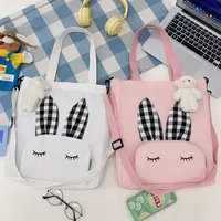 HBP Neues Kaninchen Ins Messenger Bag Student Freizeit Einfache Große Kapazität Leinwand Weibliche druckbare Logo Leinwand