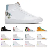 cheaper blazer mid 77 vintage men women running shoes Black White Catechu All Hallows Eve Maize Navy Multi Color Magma Orange mens trainers platform sneakers