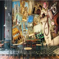 Bakgrundsbilder 3D Vintage Custom Po Murals Wallpaper Modern City Landscape Restaurant Cafe Wall For Living Room Home Decor