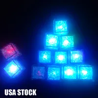 Flash LED Ice Cubes Colorful Other Lights Luminous Glowing Induction Wedding Festival Christmas Party Decor