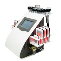 NewArrival 6 em 1 40k Cavitação ultra-sônica Vácuo radiofrequência RF Lipo laser máquina de emagrecimento com bio fóton / martelo frio