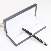 Costume de stylo en cuir noir de haute qualité pour stylo plume / stylo à bille / stylo à bille rouleaux avec le manuel de la garantie W0045
