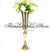 Party Decoration 64cm Tall Wedding Gold Silver Flower Vase Bling Centerpiece Marriage Center Table Decor 10PCS LOT