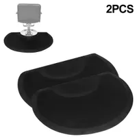Waco 2-PCS 이발소 의자 안티 피로 매트, 쿠션이없는 편안한 층 매트 방수, 4ft x 3ft x1 / 2in 반원 검정