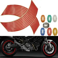 16Pcs Motorcycle Car Wheel Tire Stickers Reflective Rim Tape Moto Auto Decals For Yamaha x max 125 250 400 300 VMAX v max