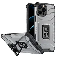 Przezroczyste Case Anti-Scratch Combo Case Case dla iPhone 7 8 Plus X XR 11 Pro Max 12 Mini 13 Armor Magnetyczny Osłona Adsorpcji