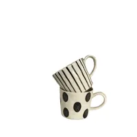 Kupalar Vintage Kahve Fincanı Set Seramik Yaratıcı Suffle Pişirme Bardak Kişiselleştirilmiş Hediye Tazas de Ceramica Creativ Garrafa Agua