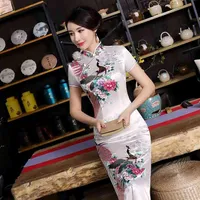 Fashion Summer Long Cheongsam Chinese Style Dress Womens Slim Qipao Arrival Vestido Size S M L Xl Xxl Xxxl 4xl