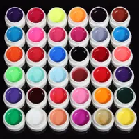 36 PCS Mix Pot Tip Color Builder Polish Nail Art Gel UV Solid Extension Manicure