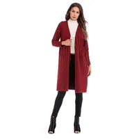 Kadın Trençkot YYFS 2021 Sonbahar Bahar Kadın Örgü Uzun Kollu Pamuk Ceketler Ceket Açık Ön Palto Hırka Kadın Blusas