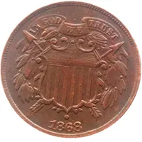 US 1868 Dos centavos 100% cobre Copia monedas Metal Craft Dies Fabricación Precio de fábrica