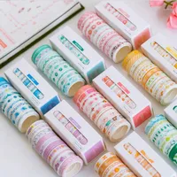Office School Supplies DIY Scrapbooking Adhesives Tapes Arts Crafts Po Niedliche Papier 10 PCs Masking Washi Tape Set