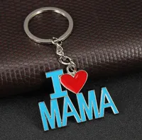 Regalo nuovo di zecca Giveaway Catena chiave I Love Dad I Love Mom Lettera Keychain DMKR017 Mix Ordine Portachiavi Anelli