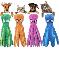 4 Arten Pet Plüsch Toy Octopus Haut Shell Hund Puzzle Bissbeständige quietschende Spielzeug Interactive Dog Kau Spielzeug Octopus Haustiere liefert Gunst BM31