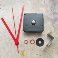 Venta al por mayor 50 unids 12 mm Sweep Sweep Silent Cuarzo Reloj Mecanismo de movimiento con puntero de metal rojo Accesorios DIY