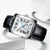 Amanti di moda orologio da polso per donne / uomini quadrati di lusso orologi da donna orologio casual orologio famoso marchio nero in pelle nera quadrante romano relogio braccialetto design di bel compleanno regali