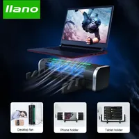 Laptop Cooling Pads LLANO Gaming Cooler Pad Stand Fan Adjustable Speed For CPU Graphic Cards Base Notebook Silent