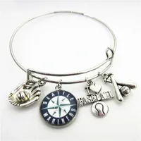 Charms DIY US Baseball Team American League West Division Seattle Dangle DIY Bracelet Sports Jewelry Accessories