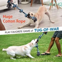 NXY Pet Toys Mzhq 1pc 90cm 750g Indestructible Big for Dogs Tough Nature Cotton Rope Large Breed Fidget Dog Antistress Great Toy 0128