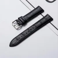 Bandas de relógio de couro de venda quente para alças de relógio de 20mm 20mm com fivela de relógio de aço