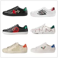 new Men Women Sneaker Casual Shoes Chaussures Low Top Leather Sneakers Ace Bee Stripes Shoe Walking Sports Trainers Scarpe