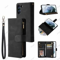 Wallet PU leather zipper bag phone Cases with card slot Photo frame stand for Samsung Galaxy A32 A22 A42 A52 A72 A82 A51 A71 A10S A20S A12 A21S A11 A01CORE A31 5G case cover