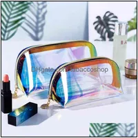 Storage Bags Home & Organization Housekee Garden Waterproof Cosmetic Bag Transparent Pvc Large Capacity Travel Portable Creative Sealed Cube