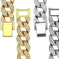 US-amerikanische Hip-Hüft-Bling-markante Mode-Ketten Schmuck Herren Gold Silber Halsketten Miami Kubanische Link-Kette Diamant ausgereift Chian-Halsketten