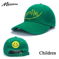 Top Kapaklar Bebek Kız Erkek Şapka Bebek Toddler Kap Kız Unisex Beyzbol Çocuklar Çocuk Gülümseme Mektubu Nakış Açık Güneş