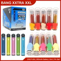 Bang XXL XXTRA одноразовые вайпов Электронные сигареты Priffiellied Liquid 6ml Pods E Cig 2000 Puffs 800mah аккумулятор Ecigarette ecigs ecigs vapes device 2% 5% 6%