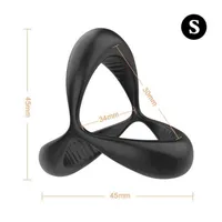 Nxy Cockrings Silicone Strapon Cock Rings Penis Ring Sex Toys for Men Bondage Male Masturbator Chastity Cage Erotic Machine Sextoys Adult Shop 1130