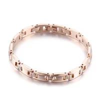 Mode germanium acier inoxydable zircone aimants de santé énergétique femme bracelets bijoux