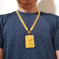 18k Gold Tone Hommes Le collier pendentif Dragon en largeur de la chaîne de 10mm à 11 mm pour les bijoux cadeaux