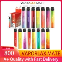 Originale Vaporlax Mate 800 soffio e sigaretta monouso vape pod 20 colori 500mAh batteria 3ml serbatoio Penna PK BANG XXL Puffbar Air LUX PLUS ELF RANDM