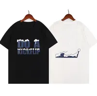 22SS Summer Men's Camisetas de manga corta de alta calidad Alto algodón para hombre Camisetas de mujer Polos Marca Casual Snow Mountain Millting Camiseta