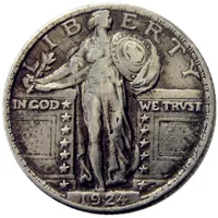 Pièces de monnaie américaine 1916-1924 Quartier debout Dollar Copier Coin Coin Craft Artisanat Ornements Accueil Décoration Accessoires