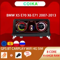 8 Core Android 10 System Car DVD Player GPS Navi Radio For BMW X5 E70 E71 2007-2013 WIFI SIM 4+64GB Carplay Multimedia Stereo Split Screen