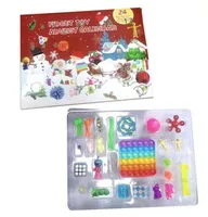 Presentes de festa pop natal sensação de calendário brinquedos de força empurrar bolhas autismo estresse alívio anti-ansiedade brinquedo