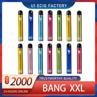 Bang XXL 2000 Puff E cigarette High Quality Disposable Vape POD 24 Colors 800mah Battery 2% 5% 6%Prefilled 6ml Tank PK Puffs Plus Max Air Lux Gunnpod Geek Elf Bar