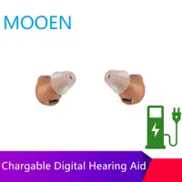 Мини аккумуляторные слуховые аппараты цифровые CIC слуховые аппараты регулируемый тон звукового усилителя портативные глухие пожилые люди пожилые
