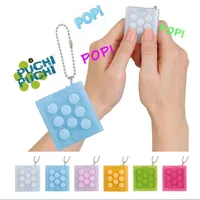 جديد مصغرة الضغط بسيط dimple fidght اللعب puchi 6 ألوان التي لا نهاية لها دفع فقاعة التفاف مفتاح سلسلة تخفيف الإجهاد السبر ضغط لعب للأطفال
