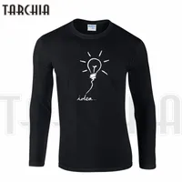 Tarchia New 브랜드 남성용 긴 소매 티셔츠 옴므는 좋은 아이디어 T 셔츠 코튼 티 빅 사이즈 플러스 소년 싼 착용 210317