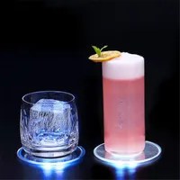 5 pcs Acrílico Cristal Luminous Cup Mat LED Light Cocktail Flash Bartender Barman Lighting Base Lamp