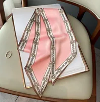 Sciarpa di seta da donna 15x150 cm Elegante stampa floreale Piccolo collo quadrato Kerchief Bandana Femmina Echarpe Capannoni di lusso 22118