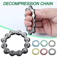 DHL Free 12 Sectie Goede Kwaliteit Roller Bike Ketting Fidget Toy Stress Reducer voor Add Adhd Angst Autism Adults Kids Decompressy Toy
