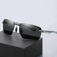 Marco de metal de estilo deportivo al aire libre de gafas de sol para hombres con lentes polarizadas TAC Gafas deportivas de deportes