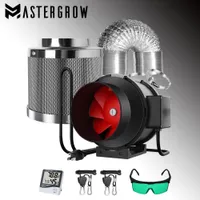 MasterGrow 4/5/6/8/10 Inch Centrifugal Fans&Activated Carbon Air Filter Set For Indoor Hydroponics Grow Tent Greenhouses Grow Light